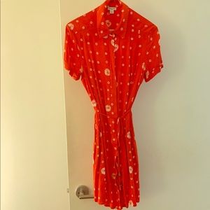 Splendid pink tie-dye shirt dress